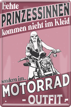 4252024220575 Schilderstore24 Blechschilder sind perfekt als Geschenk zu Weihnachten, Geburtstage, Feiern, Partys, Grillabende, Namenstag, Feiertag, Mädelsabend, Hochzeit. Jederzeit stilvoll im Wohnzimmer, Partykeller, Garage, Praxis, Büro, Café, Hauseingang Mechaniker Auto Motorrad Werkstatt auto werkstatt tüfteln schrauber ''Echte Prinzessinnen kommen nicht im Kleid. Motorrad''