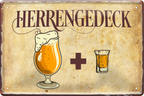 4252024214093 Schilderstore24 Blechschilder sind perfekt als Geschenk zu Weihnachten, Geburtstage, Feiern, Partys, Grillabende, Namenstag, Feiertag, Mädelsabend, Hochzeit. Jederzeit stilvoll im Wohnzimmer, Partykeller, Garage, Praxis, Büro, Café, Hauseingang Alkohol Cocktail Bier Sekt Getränk Bier Alkohol schnaps promille tequila   	 ''Herrengedeck Bier und Schnaps''