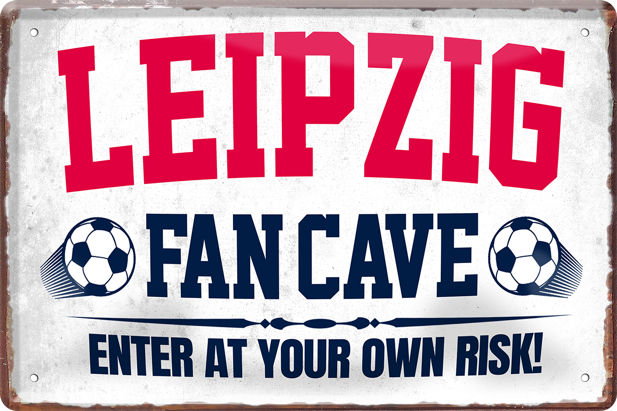 4252024217094	Schilderstore24 	 ''Leipzig Fan Cave'' Schilderstore24 Blechschilder sind perfekt als Geschenk zu Weihnachten, Geburtstage, Feiern, Partys, Grillabende, Namenstag, Feiertag, Mädelsabend, Hochzeit. Jederzeit stilvoll im Wohnzimmer, Partykeller, Garage, Praxis, Büro, Café, Hauseingang Fußball Mannschaft Verein Bolzen Ball sport liga kicken stadion freizeit
