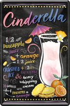 4252024236095		 ''Cinderella'' Schilderstore24 Blechschilder sind perfekt als Geschenk zu Weihnachten, Geburtstage, Feiern, Partys, Grillabende, Namenstag, Feiertag, Mädelsabend, Hochzeit. Jederzeit stilvoll im Wohnzimmer, Partykeller, Garage, Praxis, Büro, Café, Hauseingang Alkohol Cocktail Likör Sekt Getränk Alkohol promille schnaps saufen cocktails