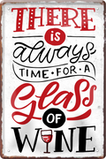 4252024235982		 ''There's always time for a glass Wine (grau)'' Schilderstore24 Blechschilder sind perfekt als Geschenk zu Weihnachten, Geburtstage, Feiern, Partys, Grillabende, Namenstag, Feiertag, Mädelsabend, Hochzeit. Jederzeit stilvoll im Wohnzimmer, Partykeller, Garage, Praxis, Büro, Café, Hauseingang Alkohol Cocktail Bier Sekt Getränk Bier Alkohol schnaps promille tequila   