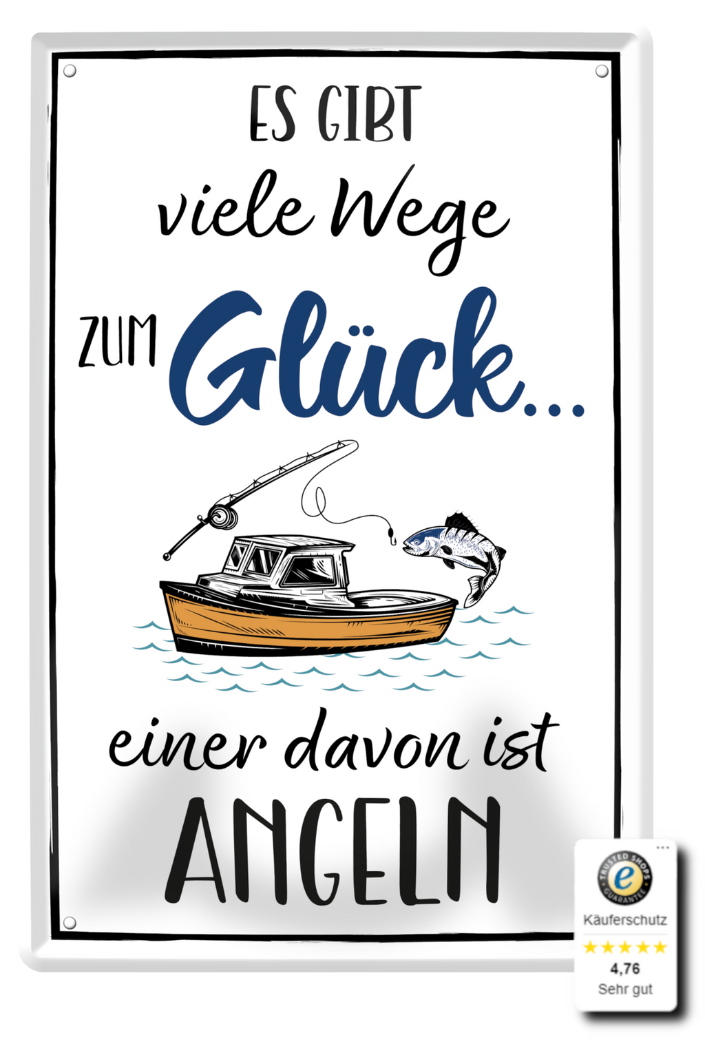 Blechschilder ''Wege zum Glück'' Wein Bier Campen Garten Hunde Traktor uvm 20x30cm