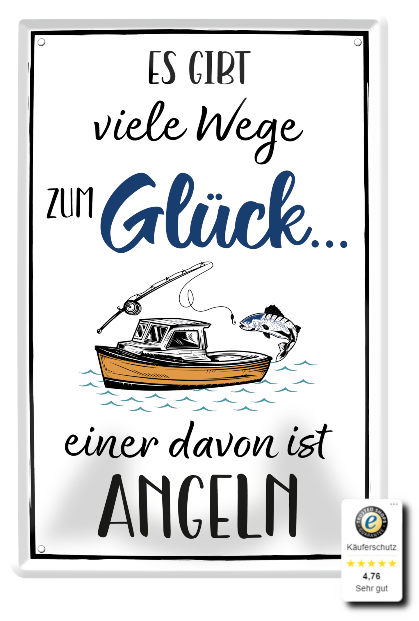 Blechschilder ''Wege zum Glück'' Wein Bier Campen Garten Hunde Traktor uvm 20x30cm