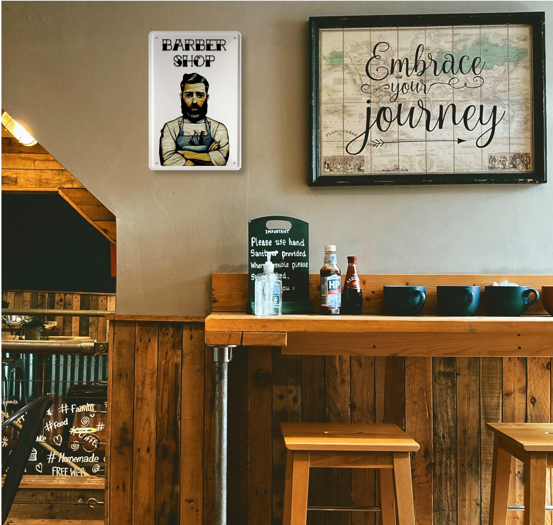Blechschild ''Barber Shop (Friseur)'' 20x30cm