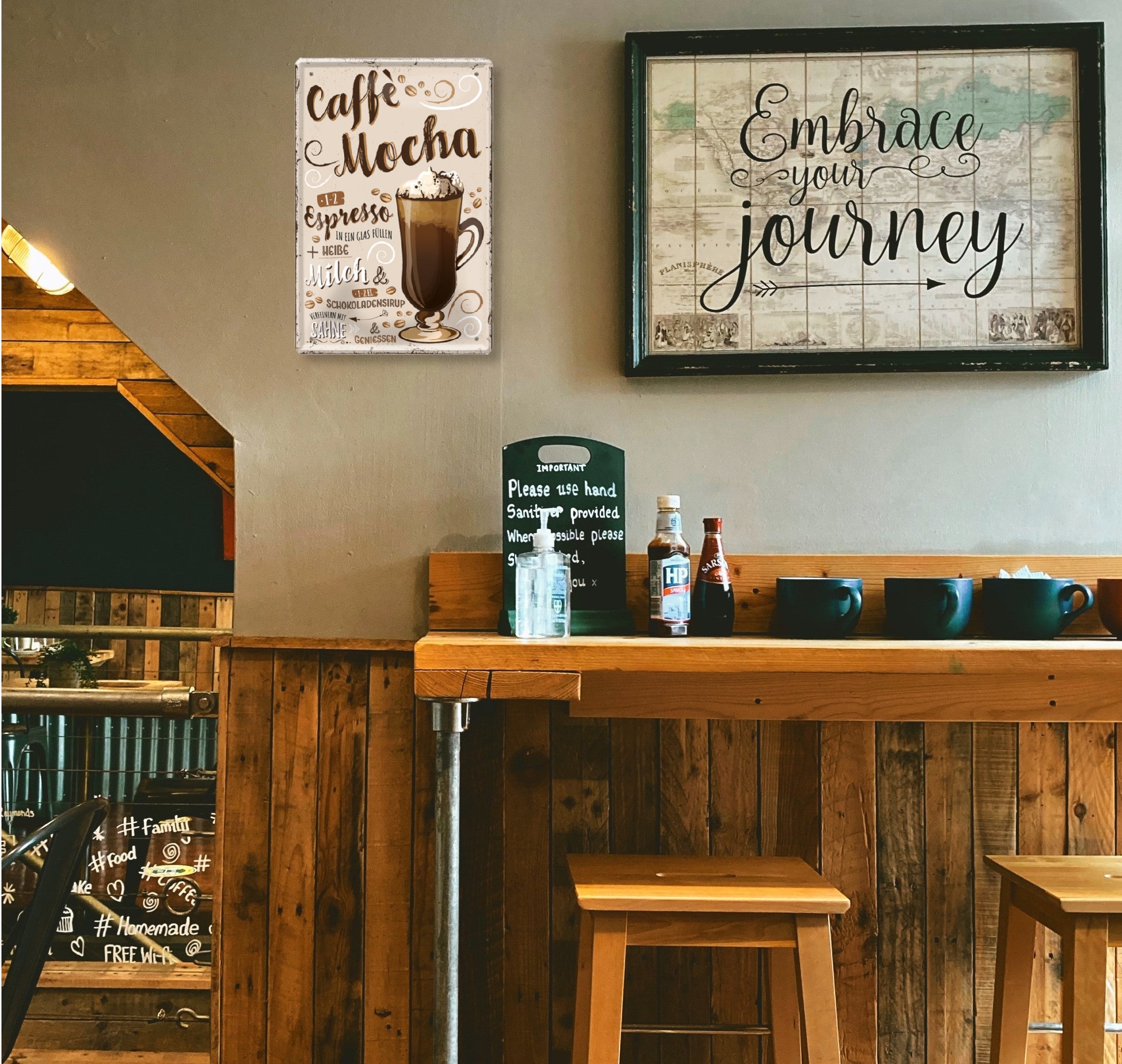 Tin sign "Caffe Mocha" 20x30cm
