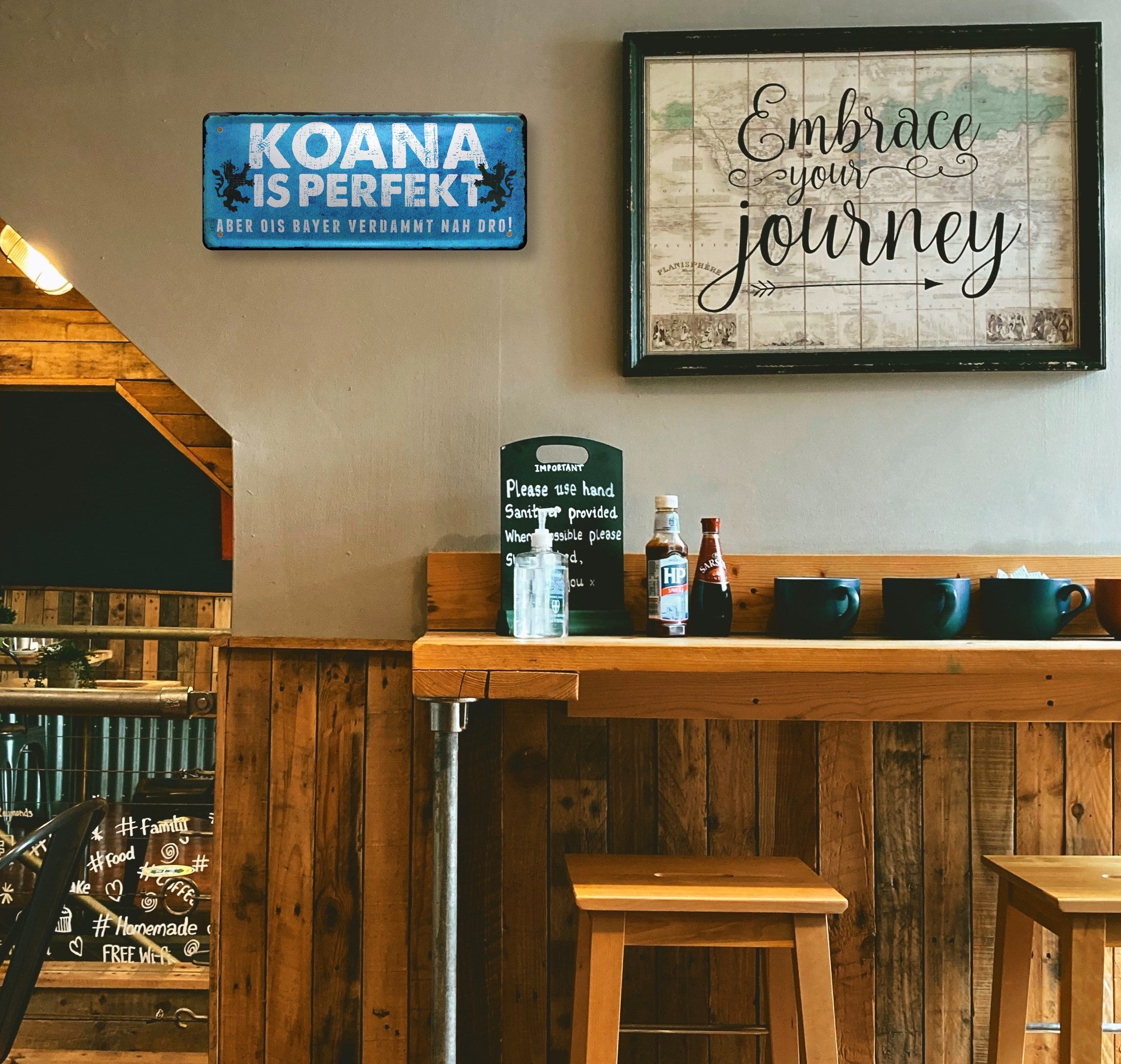 Tin sign ''Koana is perfect'' 28x12cm