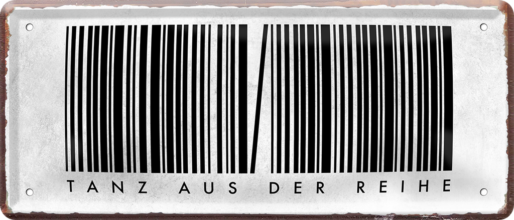 4252024226874	Geschenk Weihnachten, Geburtstage, Feiern, Partys, Grillabende, Namenstag, Feiertag, Mädelsabend, Hochzeit Wohnzimmer, Partykeller, Garage, Praxis, Büro, Café, Hauseingang Sarkasmus Ironie Funny Schwarzer Humor faul dumm fun rente lästern teufelSchilderstore24 	 ''Tanz aus der Rreihe (Barcode)''
