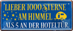 4252024223309 Schilderstore24 	Schilderstore24 Blechschilder sind perfekt als Geschenk zu Weihnachten, Geburtstage, Feiern, Partys, Grillabende, Namenstag, Feiertag, Mädelsabend, Hochzeit. Jederzeit stilvoll im Wohnzimmer, Partykeller, Garage, Praxis, Büro, Café, Hauseingang Camping Natur Wald Freiheit wandern campen outdoor natur roadtripp ''Lieber 1000 Sterne am Himmel (Camper)''		28x12cm