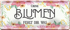 4252024223989 Schilderstore24 Schilderstore24 Blechschilder sind perfekt als Geschenk zu Weihnachten, Geburtstage, Feiern, Partys, Grillabende, Namenstag, Feiertag, Mädelsabend, Hochzeit. Jederzeit stilvoll im Wohnzimmer, Partykeller, Garage, Praxis, Büro, Café, Hauseingang Zuhause WC Open Closed Badezimmer toilette scheißhaus putzen haushalt heim	 ''Ohne Blumen fehlt dir was''		28x12cm