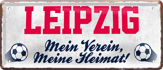 4252024238327		 ''Leipzig Mein Verein, meine Heimat'' Schilderstore24 Blechschilder sind perfekt als Geschenk zu Weihnachten, Geburtstage, Feiern, Partys, Grillabende, Namenstag, Feiertag, Mädelsabend, Hochzeit. Jederzeit stilvoll im Wohnzimmer, Partykeller, Garage, Praxis, Büro, Café, Hauseingang Fußball Mannschaft Verein Bolzen Ball sport liga kicken stadion freizeit