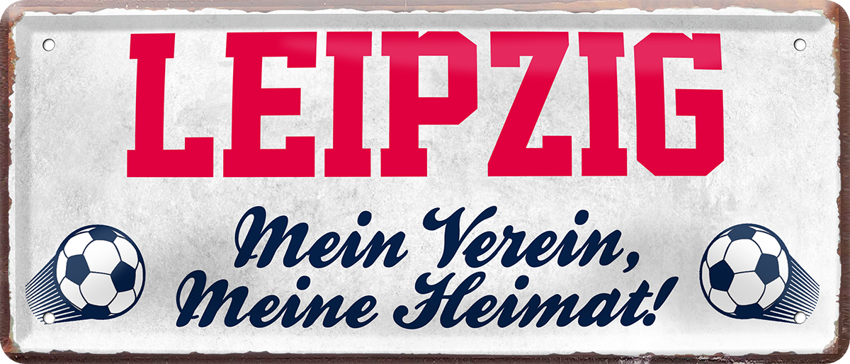 4252024238327		 ''Leipzig Mein Verein, meine Heimat'' Schilderstore24 Blechschilder sind perfekt als Geschenk zu Weihnachten, Geburtstage, Feiern, Partys, Grillabende, Namenstag, Feiertag, Mädelsabend, Hochzeit. Jederzeit stilvoll im Wohnzimmer, Partykeller, Garage, Praxis, Büro, Café, Hauseingang Fußball Mannschaft Verein Bolzen Ball sport liga kicken stadion freizeit