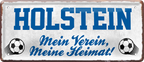 4252024238280		 ''Holstein Mein Verein, meine Heimat'' Schilderstore24 Blechschilder sind perfekt als Geschenk zu Weihnachten, Geburtstage, Feiern, Partys, Grillabende, Namenstag, Feiertag, Mädelsabend, Hochzeit. Jederzeit stilvoll im Wohnzimmer, Partykeller, Garage, Praxis, Büro, Café, Hauseingang Fußball Mannschaft Verein Bolzen Ball sport liga kicken stadion freizeit