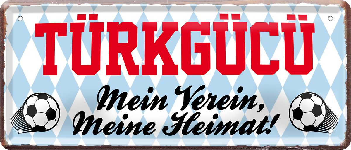 4252024238501	Schilderstore24 Blechschilder sind perfekt als Geschenk zu Weihnachten, Geburtstage, Feiern, Partys, Grillabende, Namenstag, Feiertag, Mädelsabend, Hochzeit. Jederzeit stilvoll im Wohnzimmer, Partykeller, Garage, Praxis, Büro, Café, Hauseingang Fußball Mannschaft Verein Bolzen Ball sport liga kicken stadion freizeit 	 ''Türkgücü Mein Verein, meine Heimat''