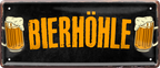 4252024237146		 ''Bierhöhle'' Schilderstore24 Blechschilder sind perfekt als Geschenk zu Weihnachten, Geburtstage, Feiern, Partys, Grillabende, Namenstag, Feiertag, Mädelsabend, Hochzeit. Jederzeit stilvoll im Wohnzimmer, Partykeller, Garage, Praxis, Büro, Café, Hauseingang Alkohol Kasten Bier Saufen Getränk Bier Alkohol schaumkrone promille hopfen