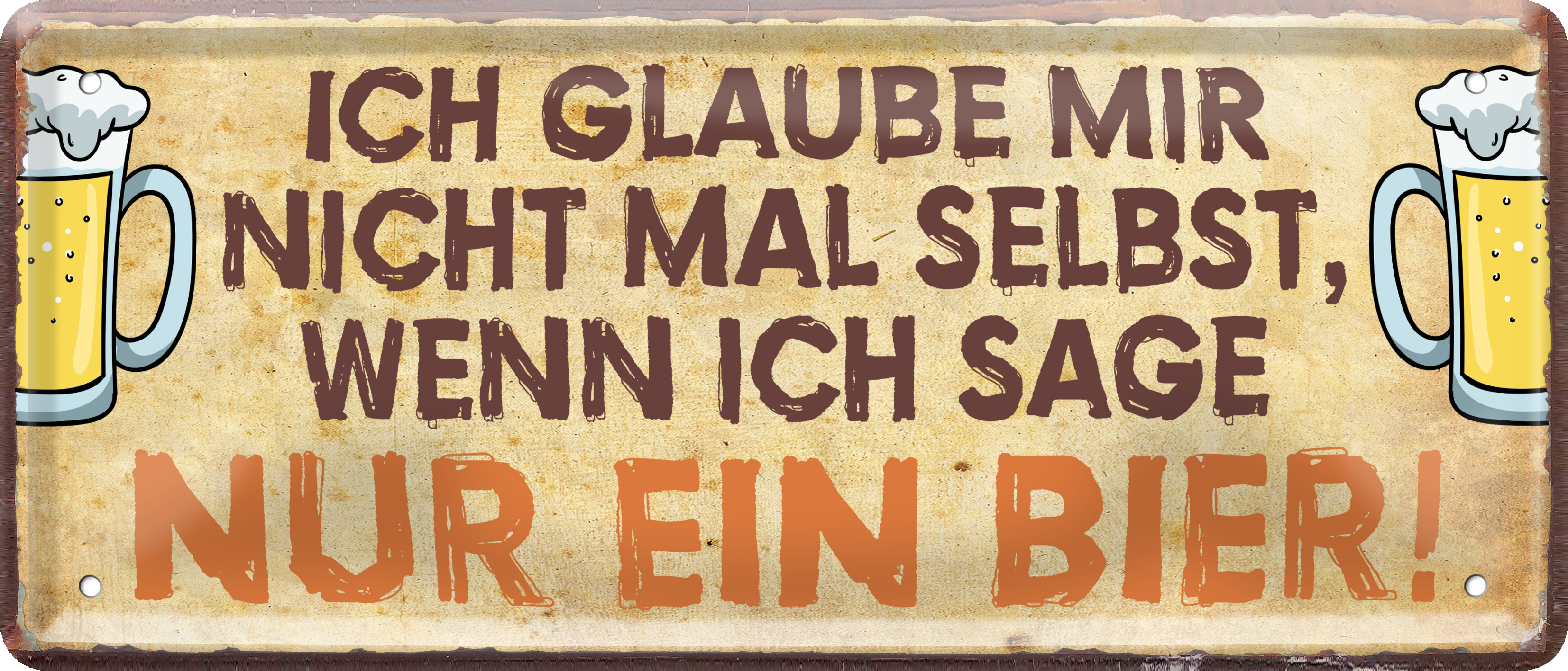 4252024237207		 ''Ich glaube mir nicht selbst.. Nur ein Bier'' Schilderstore24 Blechschilder sind perfekt als Geschenk zu Weihnachten, Geburtstage, Feiern, Partys, Grillabende, Namenstag, Feiertag, Mädelsabend, Hochzeit. Jederzeit stilvoll im Wohnzimmer, Partykeller, Garage, Praxis, Büro, Café, Hauseingang Alkohol Kasten Bier Saufen Getränk Bier Alkohol schaumkrone promille hopfen