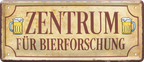 4252024237283		 ''Zentrum für Bierforschung'' Schilderstore24 Blechschilder sind perfekt als Geschenk zu Weihnachten, Geburtstage, Feiern, Partys, Grillabende, Namenstag, Feiertag, Mädelsabend, Hochzeit. Jederzeit stilvoll im Wohnzimmer, Partykeller, Garage, Praxis, Büro, Café, Hauseingang Alkohol Kasten Bier Saufen Getränk Bier Alkohol schaumkrone promille hopfen