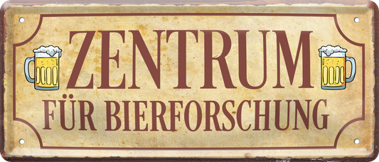 4252024237283		 ''Zentrum für Bierforschung'' Schilderstore24 Blechschilder sind perfekt als Geschenk zu Weihnachten, Geburtstage, Feiern, Partys, Grillabende, Namenstag, Feiertag, Mädelsabend, Hochzeit. Jederzeit stilvoll im Wohnzimmer, Partykeller, Garage, Praxis, Büro, Café, Hauseingang Alkohol Kasten Bier Saufen Getränk Bier Alkohol schaumkrone promille hopfen