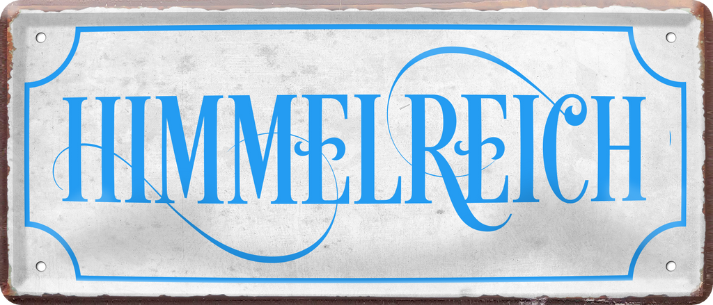4252024238716		 ''Himmelreich'' Schilderstore24 Blechschilder sind perfekt als Geschenk zu Weihnachten, Geburtstage, Feiern, Partys, Grillabende, Namenstag, Feiertag, Mädelsabend, Hochzeit. Jederzeit stilvoll im Wohnzimmer, Partykeller, Garage, Praxis, Büro, Café, Hauseingang Küche Haushalt Willkommen Eigenheim heim essen haus kochen herzlich Zuhause putzen