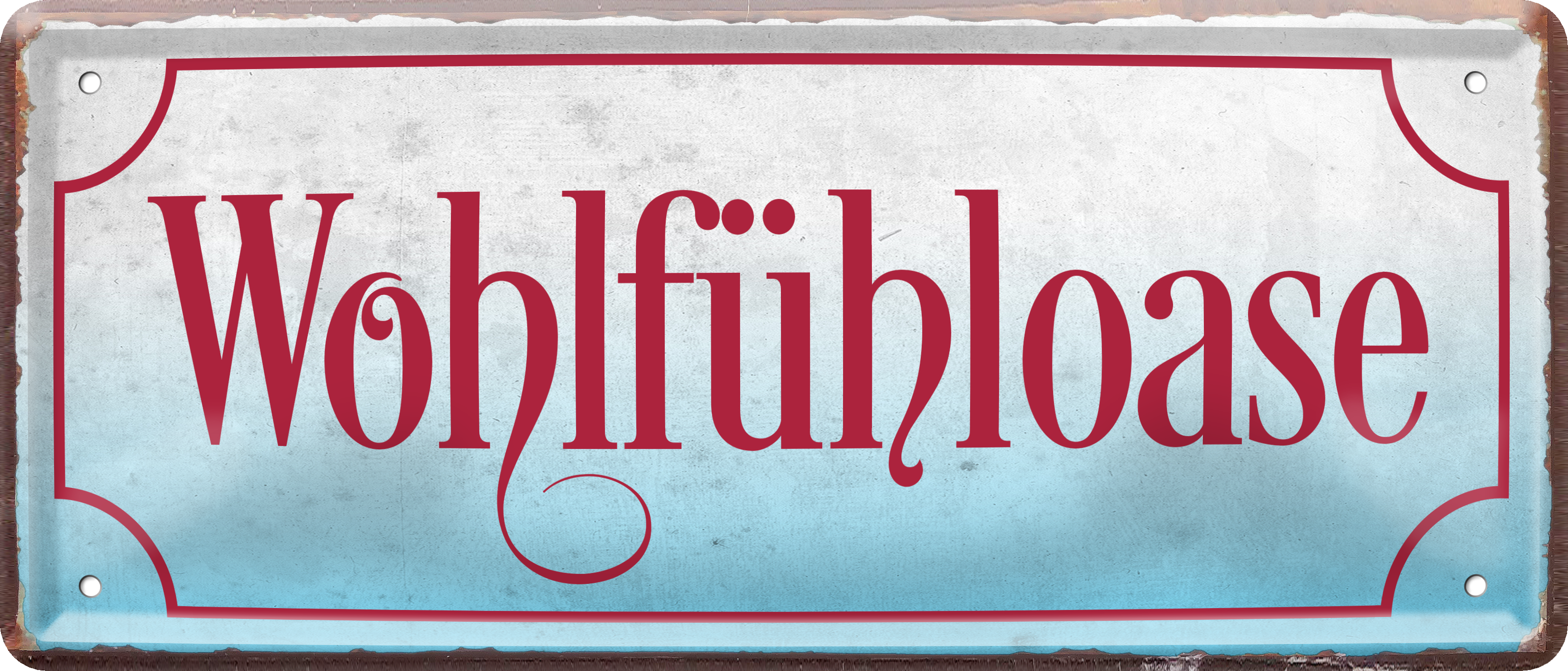 4252024238853		 ''Wohlfühloase'' Schilderstore24 Blechschilder sind perfekt als Geschenk zu Weihnachten, Geburtstage, Feiern, Partys, Grillabende, Namenstag, Feiertag, Mädelsabend, Hochzeit. Jederzeit stilvoll im Wohnzimmer, Partykeller, Garage, Praxis, Büro, Café, Hauseingang Küche Haushalt Willkommen Eigenheim heim essen haus kochen herzlich Zuhause putzen