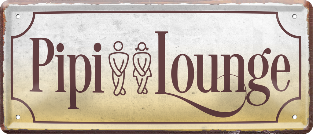 4252024239270		 ''Pipi Lounge'' Schilderstore24 Blechschilder sind perfekt als Geschenk zu Weihnachten, Geburtstage, Feiern, Partys, Grillabende, Namenstag, Feiertag, Mädelsabend, Hochzeit. Jederzeit stilvoll im Wohnzimmer, Partykeller, Garage, Praxis, Büro, Café, Hauseingang Zuhause WC Open Closed Badezimmer toilette scheißhaus putzen haushalt heim
