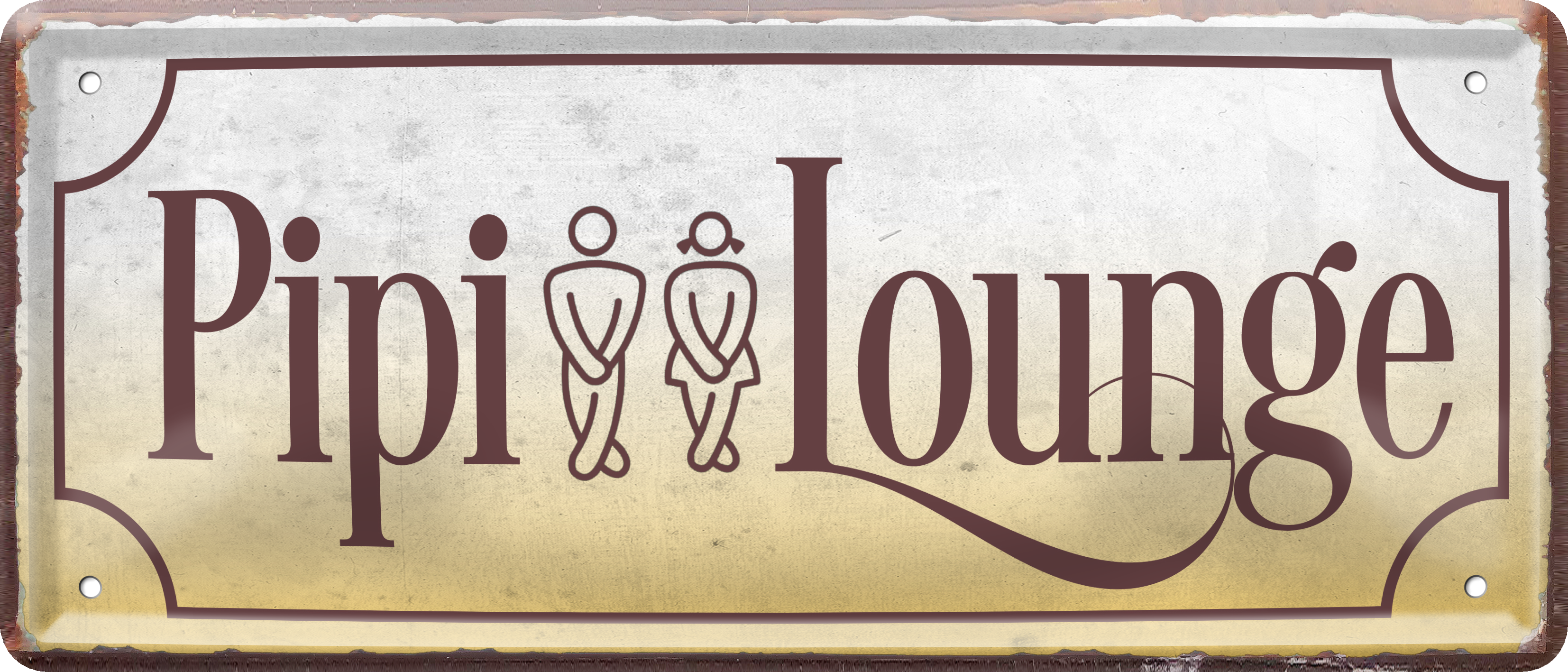 4252024239270		 ''Pipi Lounge'' Schilderstore24 Blechschilder sind perfekt als Geschenk zu Weihnachten, Geburtstage, Feiern, Partys, Grillabende, Namenstag, Feiertag, Mädelsabend, Hochzeit. Jederzeit stilvoll im Wohnzimmer, Partykeller, Garage, Praxis, Büro, Café, Hauseingang Zuhause WC Open Closed Badezimmer toilette scheißhaus putzen haushalt heim