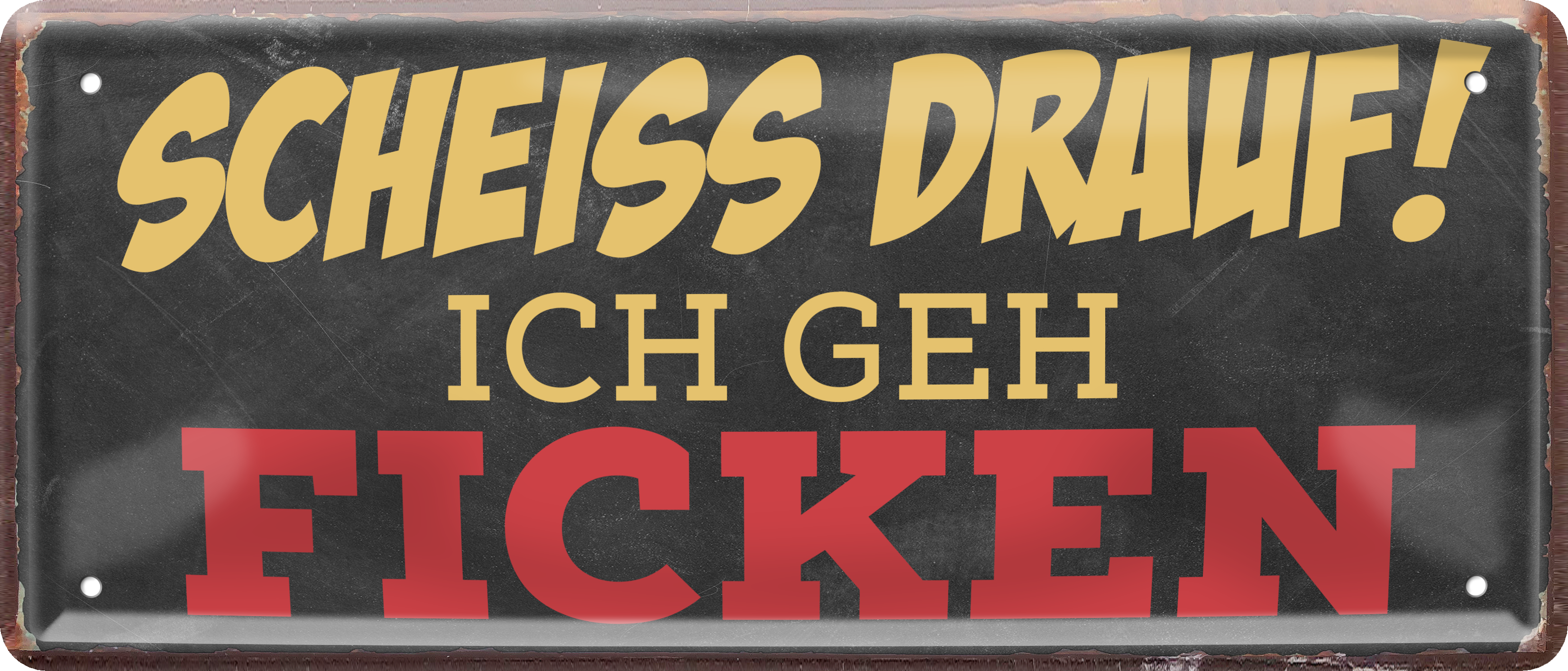 4252024237337		 ''Scheiss drauf! Ich geh Ficken'' Schilderstore24 Blechschilder sind perfekt als Geschenk zu Weihnachten, Geburtstage, Feiern, Partys, Grillabende, Namenstag, Feiertag, Mädelsabend, Hochzeit. Jederzeit stilvoll im Wohnzimmer, Partykeller, Garage, Praxis, Büro, Café, Hauseingang Sex Anzüglich Zweideutig Romantik Brüste sinnlich schnulzig romantisch versaut pinup