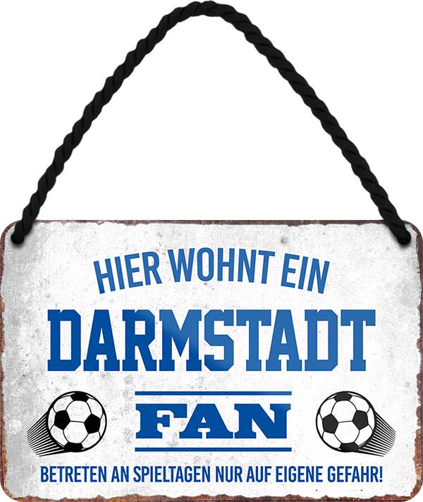 4252024203288 Schilderstore24 Schilderstore24 Blechschilder sind perfekt als Geschenk zu Weihnachten, Geburtstage, Feiern, Partys, Grillabende, Namenstag, Feiertag, Mädelsabend, Hochzeit. Jederzeit stilvoll im Wohnzimmer, Partykeller, Garage, Praxis, Büro, Café, Hauseingang Fußball Mannschaft Verein Bolzen Ball sport liga kicken stadion freizeit	 ''Darmstadt Fan''		18x12cm