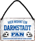 4252024203288 Schilderstore24 Schilderstore24 Blechschilder sind perfekt als Geschenk zu Weihnachten, Geburtstage, Feiern, Partys, Grillabende, Namenstag, Feiertag, Mädelsabend, Hochzeit. Jederzeit stilvoll im Wohnzimmer, Partykeller, Garage, Praxis, Büro, Café, Hauseingang Fußball Mannschaft Verein Bolzen Ball sport liga kicken stadion freizeit	 ''Darmstadt Fan''		18x12cm