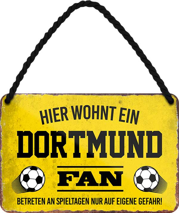 4252024203295 Schilderstore24 Schilderstore24 Blechschilder sind perfekt als Geschenk zu Weihnachten, Geburtstage, Feiern, Partys, Grillabende, Namenstag, Feiertag, Mädelsabend, Hochzeit. Jederzeit stilvoll im Wohnzimmer, Partykeller, Garage, Praxis, Büro, Café, Hauseingang Fußball Mannschaft Verein Bolzen Ball sport liga kicken stadion freizeit	 ''Dortmund Fan''		18x12cm