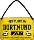 4252024203295 Schilderstore24 Schilderstore24 Blechschilder sind perfekt als Geschenk zu Weihnachten, Geburtstage, Feiern, Partys, Grillabende, Namenstag, Feiertag, Mädelsabend, Hochzeit. Jederzeit stilvoll im Wohnzimmer, Partykeller, Garage, Praxis, Büro, Café, Hauseingang Fußball Mannschaft Verein Bolzen Ball sport liga kicken stadion freizeit	 ''Dortmund Fan''		18x12cm