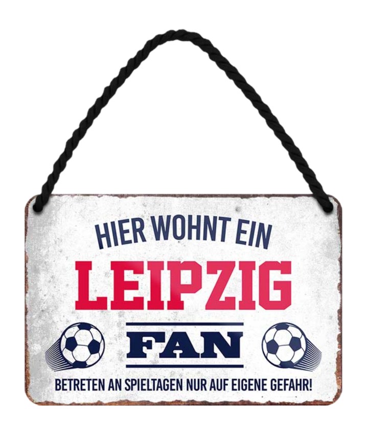 4252024203486	Schilderstore24 Blechschilder sind perfekt als Geschenk zu Weihnachten, Geburtstage, Feiern, Partys, Grillabende, Namenstag, Feiertag, Mädelsabend, Hochzeit. Jederzeit stilvoll im Wohnzimmer, Partykeller, Garage, Praxis, Büro, Café, Hauseingang Fußball Mannschaft Verein Bolzen Ball sport liga kicken stadion freizeit Schilderstore24 	 ''Leipzig Fan''