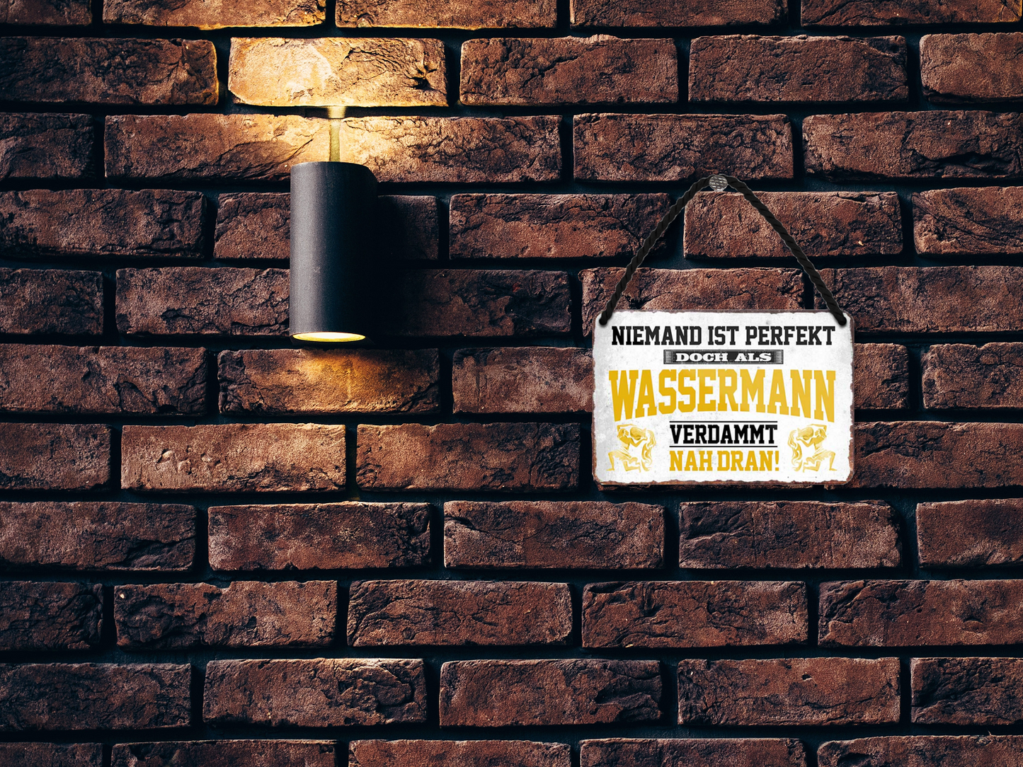 Blechschild ''Wassermann nah dran'' 18x12cm