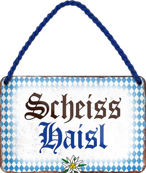 4252024201574 Schilderstore24 	Schilderstore24 Blechschilder sind perfekt als Geschenk zu Weihnachten, Geburtstage, Feiern, Partys, Grillabende, Namenstag, Feiertag, Mädelsabend, Hochzeit. Jederzeit stilvoll im Wohnzimmer, Partykeller, Garage, Praxis, Büro, Café, Hauseingang Sachse Bayern Schwäbisch Alm bayrisch sprache kultur tradition ''Bayrisch scheiss haus''		18x12cm