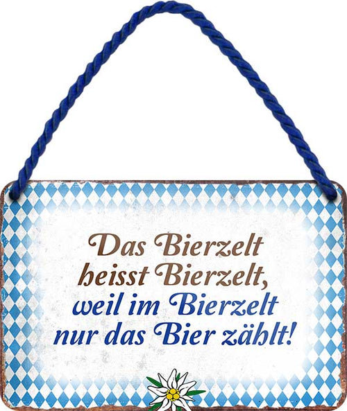 4252024201628 Schilderstore24 	Schilderstore24 Blechschilder sind perfekt als Geschenk zu Weihnachten, Geburtstage, Feiern, Partys, Grillabende, Namenstag, Feiertag, Mädelsabend, Hochzeit. Jederzeit stilvoll im Wohnzimmer, Partykeller, Garage, Praxis, Büro, Café, Hauseingang Sachse Bayern Schwäbisch Alm bayrisch sprache kultur tradition ''Das Bierzelt.. nur das Bier zählt''		18x12cm
