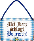 4252024201871 Schilderstore24 Schilderstore24 Blechschilder sind perfekt als Geschenk zu Weihnachten, Geburtstage, Feiern, Partys, Grillabende, Namenstag, Feiertag, Mädelsabend, Hochzeit. Jederzeit stilvoll im Wohnzimmer, Partykeller, Garage, Praxis, Büro, Café, Hauseingang Sachse Bayern Schwäbisch Alm bayrisch sprache kultur tradition	 ''mei herz schlägt boarisch''		18x12cm