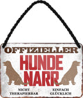 4252024206135 Schilderstore24 Schilderstore24 Blechschilder sind perfekt als Geschenk zu Weihnachten, Geburtstage, Feiern, Partys, Grillabende, Namenstag, Feiertag, Mädelsabend, Hochzeit. Jederzeit stilvoll im Wohnzimmer, Partykeller, Garage, Praxis, Büro, Café, Hauseingang Haustier Tier Freund knuddelig Zuhause Katze Hund Hamster Meerschwein haustier	 ''Offizieller Hundenarr''		18x12cm