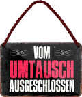 4252024210576 Schilderstore24 Schilderstore24 Blechschilder sind perfekt als Geschenk zu Weihnachten, Geburtstage, Feiern, Partys, Grillabende, Namenstag, Feiertag, Mädelsabend, Hochzeit. Jederzeit stilvoll im Wohnzimmer, Partykeller, Garage, Praxis, Büro, Café, Hauseingang Sarkasmus Ironie Funny Schwarzer Humor faul dumm fun rente lästern teufel	 ''Vom Umtausch ausgeschlossen''		18x12cm