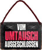 4252024210576 Schilderstore24 Schilderstore24 Blechschilder sind perfekt als Geschenk zu Weihnachten, Geburtstage, Feiern, Partys, Grillabende, Namenstag, Feiertag, Mädelsabend, Hochzeit. Jederzeit stilvoll im Wohnzimmer, Partykeller, Garage, Praxis, Büro, Café, Hauseingang Sarkasmus Ironie Funny Schwarzer Humor faul dumm fun rente lästern teufel	 ''Vom Umtausch ausgeschlossen''		18x12cm