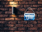 Blechschild ''Ostsee Liebe (blau weiß)'' 18x12cm