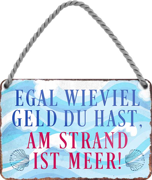 4252024207521 Schilderstore24 Schilderstore24 Blechschilder sind perfekt als Geschenk zu Weihnachten, Geburtstage, Feiern, Partys, Grillabende, Namenstag, Feiertag, Mädelsabend, Hochzeit. Jederzeit stilvoll im Wohnzimmer, Partykeller, Garage, Praxis, Büro, Café, Hauseingang Meer Urlaub Sommer Sandstrand meer wasser strand sand urlaub ferien ''Die Seele braucht Seelzft. Der Körper Fischbrötchen'' 18x12cm