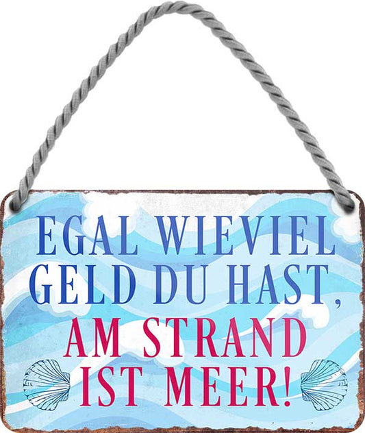 4252024207521 Schilderstore24 Schilderstore24 Blechschilder sind perfekt als Geschenk zu Weihnachten, Geburtstage, Feiern, Partys, Grillabende, Namenstag, Feiertag, Mädelsabend, Hochzeit. Jederzeit stilvoll im Wohnzimmer, Partykeller, Garage, Praxis, Büro, Café, Hauseingang Meer Urlaub Sommer Sandstrand meer wasser strand sand urlaub ferien ''Die Seele braucht Seelzft. Der Körper Fischbrötchen'' 18x12cm