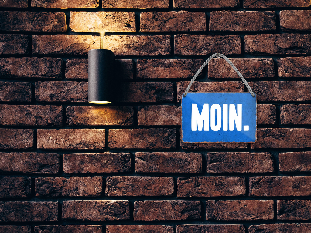 Blechschild ''MOIN.'' 18x12cm
