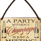 4252024200027 Schilderstore24 	Schilderstore24 Blechschilder sind perfekt als Geschenk zu Weihnachten, Geburtstage, Feiern, Partys, Grillabende, Namenstag, Feiertag, Mädelsabend, Hochzeit. Jederzeit stilvoll im Wohnzimmer, Partykeller, Garage, Praxis, Büro, Café, Hauseingang Alkohol Cocktail Bier Sekt Getränk Bier Alkohol schnaps promille tequila    ''a party without champagne is just a meeting''		18x12cm
