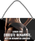 4252024208245 Schilderstore24 Schilderstore24 Blechschilder sind perfekt als Geschenk zu Weihnachten, Geburtstage, Feiern, Partys, Grillabende, Namenstag, Feiertag, Mädelsabend, Hochzeit. Jederzeit stilvoll im Wohnzimmer, Partykeller, Garage, Praxis, Büro, Café, Hauseingang Sex Anzüglich Zweideutig Romantik Brüste sinnlich schnulzig romantisch versaut pinup	 ''Lieber eine erregte Bekannte, als ein bekannter Erreger''		18x12cm