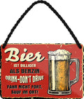 4252024200096 Schilderstore24 	Schilderstore24 Blechschilder sind perfekt als Geschenk zu Weihnachten, Geburtstage, Feiern, Partys, Grillabende, Namenstag, Feiertag, Mädelsabend, Hochzeit. Jederzeit stilvoll im Wohnzimmer, Partykeller, Garage, Praxis, Büro, Café, Hauseingang Alkohol Cocktail Bier Sekt Getränk Bier Alkohol schnaps promille tequila    ''Bier ist billiger als Benzin. Drink-Dont drive''		18x12cm
