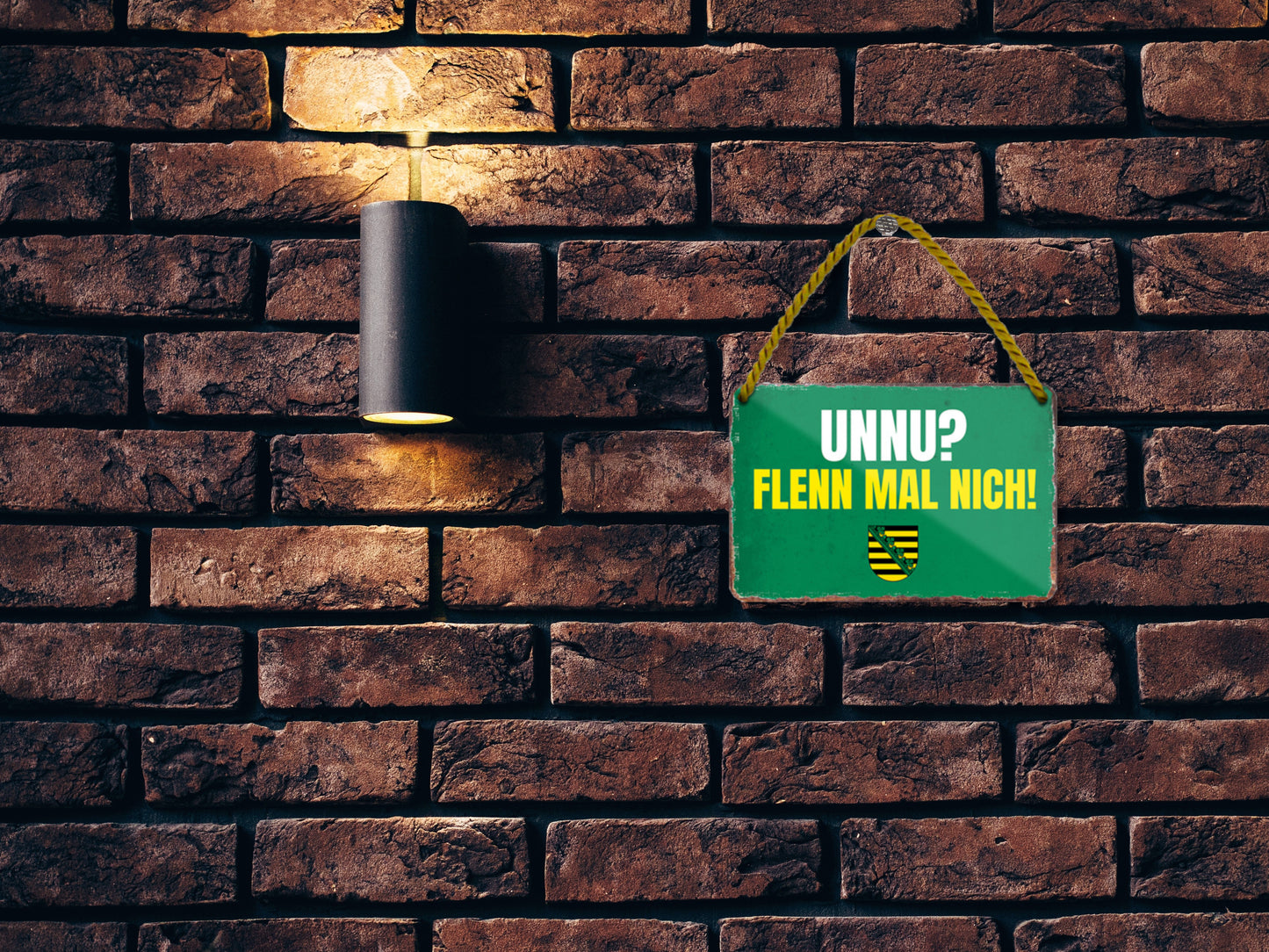 Blechschild ''UNNU. FLENN MAL NICH'' 18x12cm