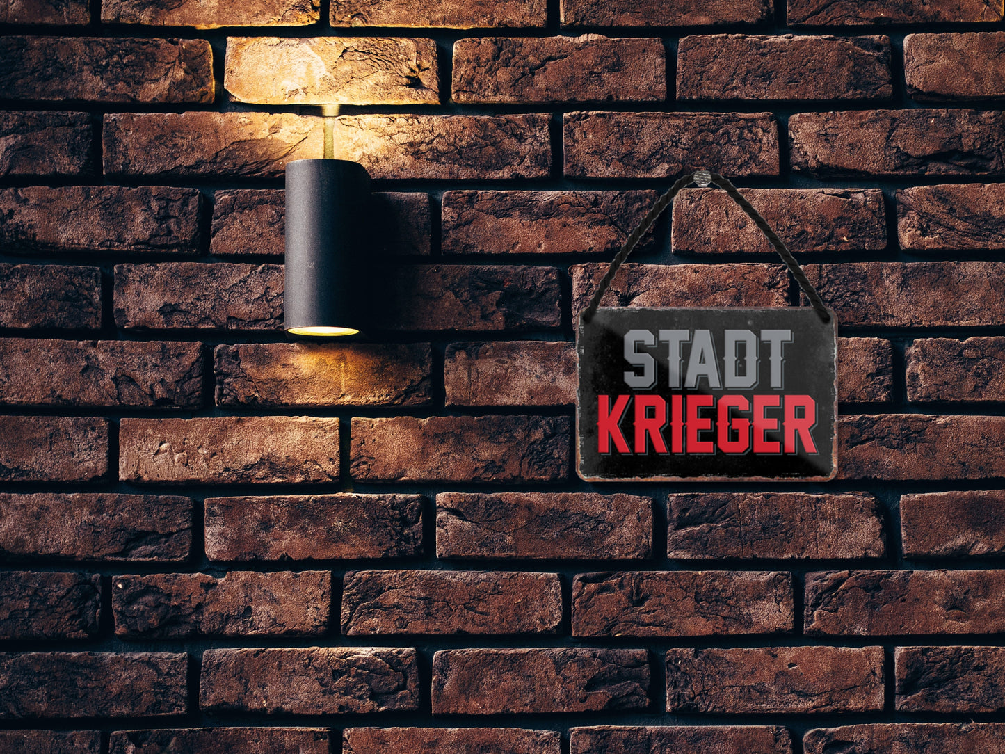 Tin sign "Stadt Krieger" 18x12cm