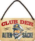 4252024207330	Geschenk Weihnachten, Geburtstage, Feiern, Partys, Grillabende, Namenstag, Feiertag, Mädelsabend, Hochzeit Wohnzimmer, Partykeller, Garage, Praxis, Büro, Café, Hauseingang Familie Zuhause Eltern Geschwister oma opa familie mama papa geschwisterSchilderstore24 	 ''Club der alten Säcke''