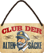 4252024207330	Geschenk Weihnachten, Geburtstage, Feiern, Partys, Grillabende, Namenstag, Feiertag, Mädelsabend, Hochzeit Wohnzimmer, Partykeller, Garage, Praxis, Büro, Café, Hauseingang Familie Zuhause Eltern Geschwister oma opa familie mama papa geschwisterSchilderstore24 	 ''Club der alten Säcke''