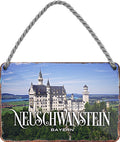 4252024211931 Schilderstore24 	Schilderstore24 Blechschilder sind perfekt als Geschenk zu Weihnachten, Geburtstage, Feiern, Partys, Grillabende, Namenstag, Feiertag, Mädelsabend, Hochzeit. Jederzeit stilvoll im Wohnzimmer, Partykeller, Garage, Praxis, Büro, Café, Hauseingang Landschaften Orte Städte Länder Urlaub See berge burgen schloss tal denkmal freizeit meer ''Neuschwanstein''		18x12cm